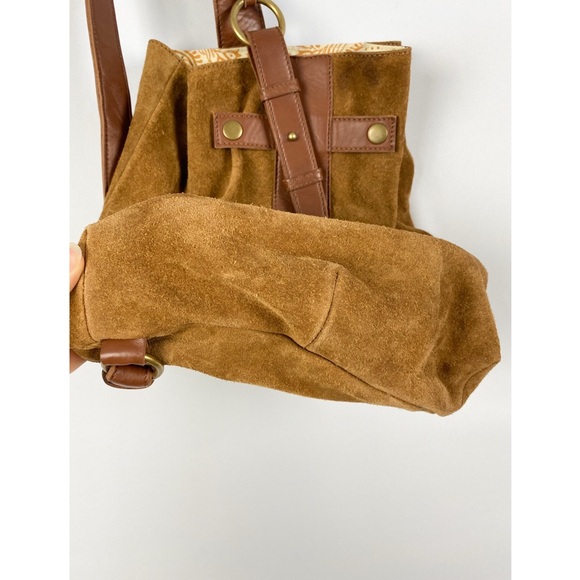 Free People We The Free Outlander Suede Leather Sling Bag, Cognac - Picture 10 of 13